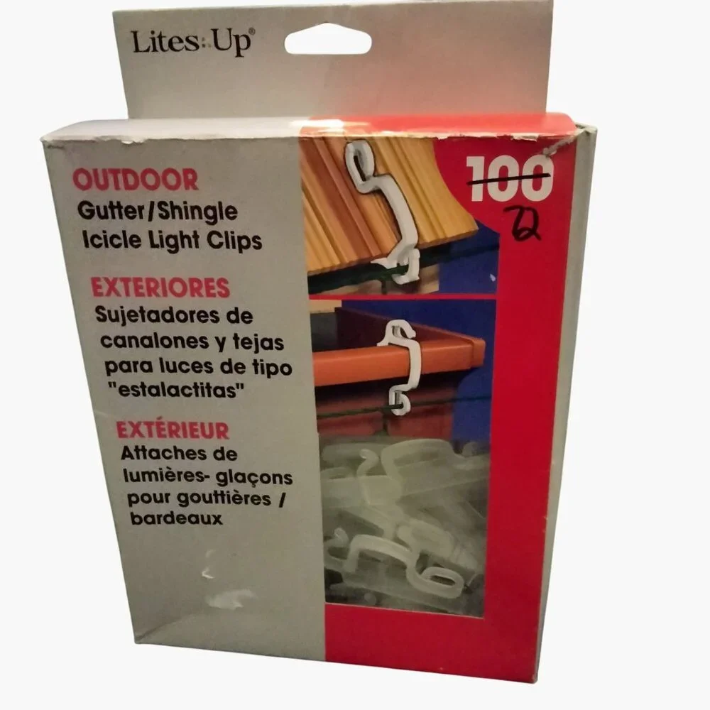 Lites Up Outdoor Gutter Shingle Light Clips 72 Pack